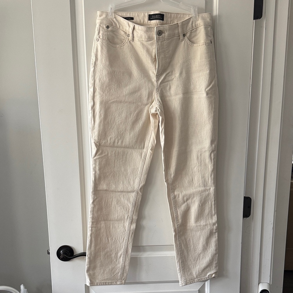 Talbots Cream Ankle Crop Jeans